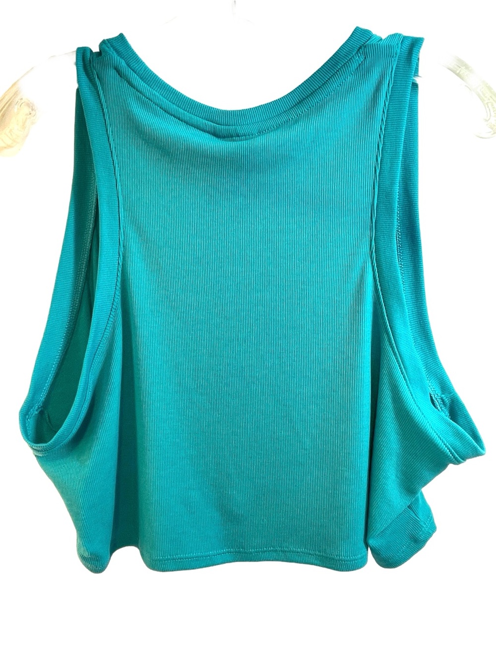 Nike Women's Teal Cropped Tank Top Size XL - Picture 2 of 6